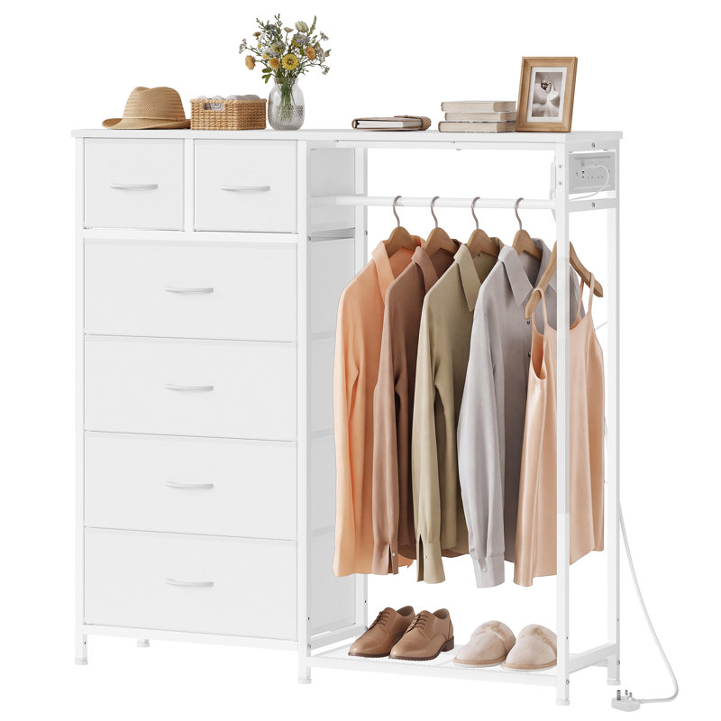 6 Drawer Storage Drawer, White
