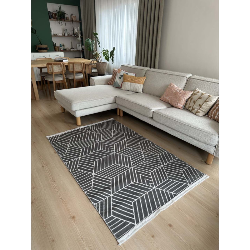 Tapis en coton Laneta avec envers antidérapant, Rectangle 3 pi 3 po x 4 pi 11 po