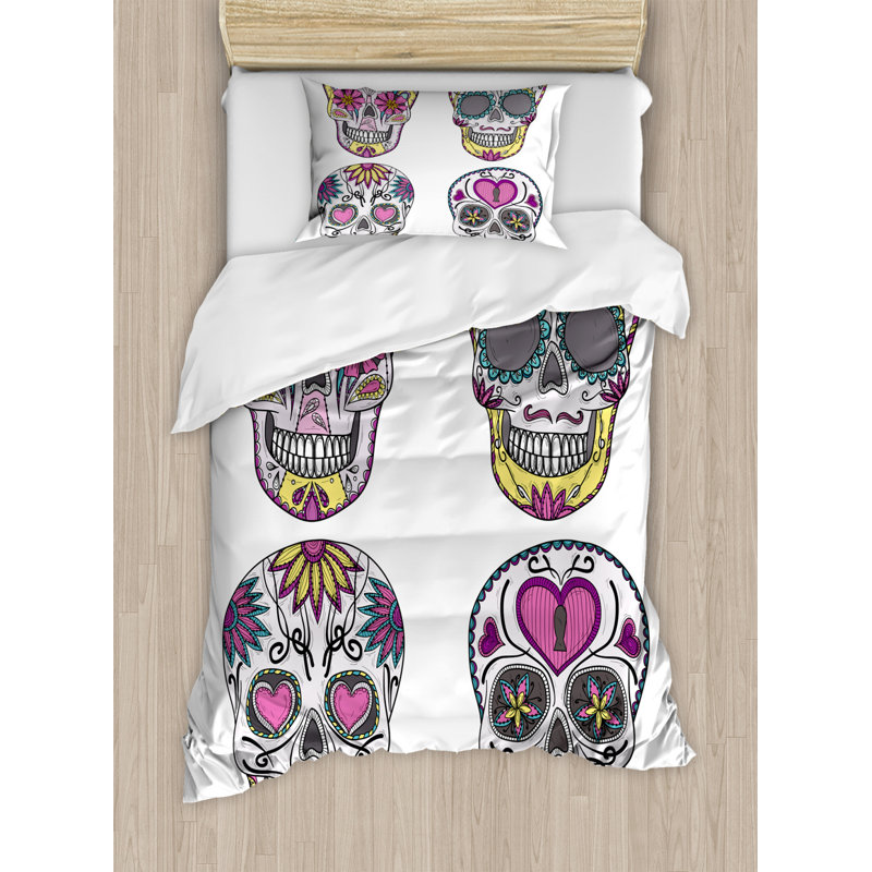 Eclectic Polyester Floral Duvet Cover