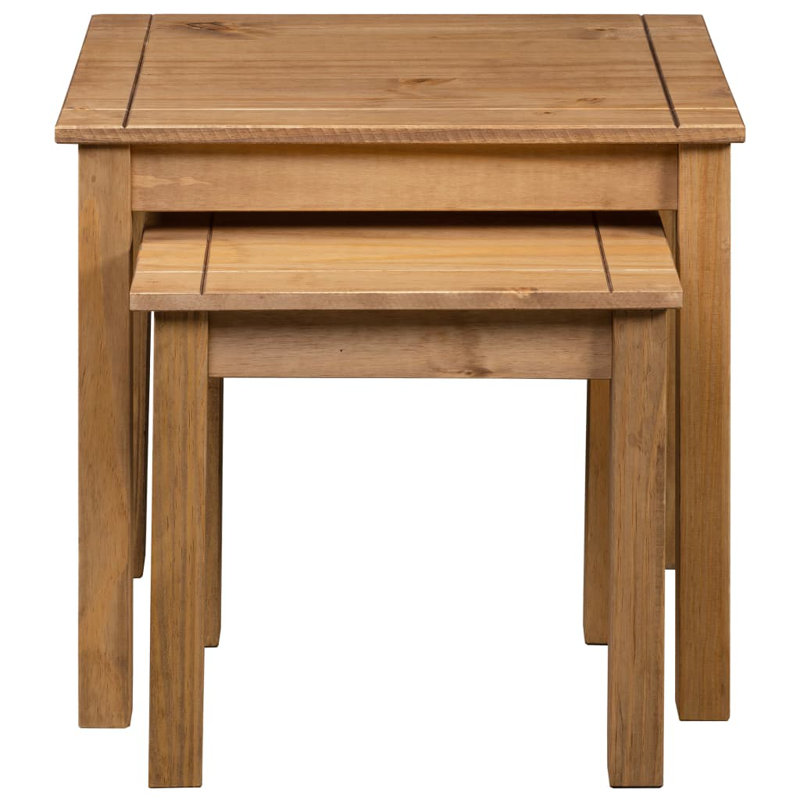 Joeana Solid Wood Nesting Tables, Naturel
