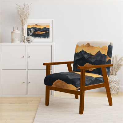 Chaise rembourrée avec accoudoirs Abstract Landscape