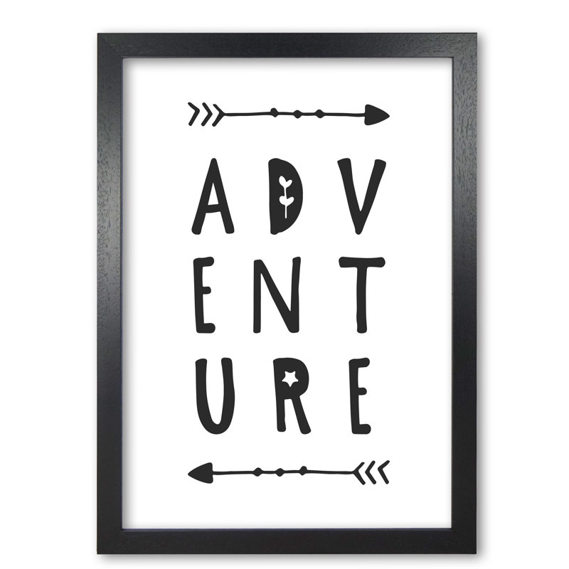 Adventure - Print, Black Grain Frame, 30 cm H x 21 cm W x 5 cm D