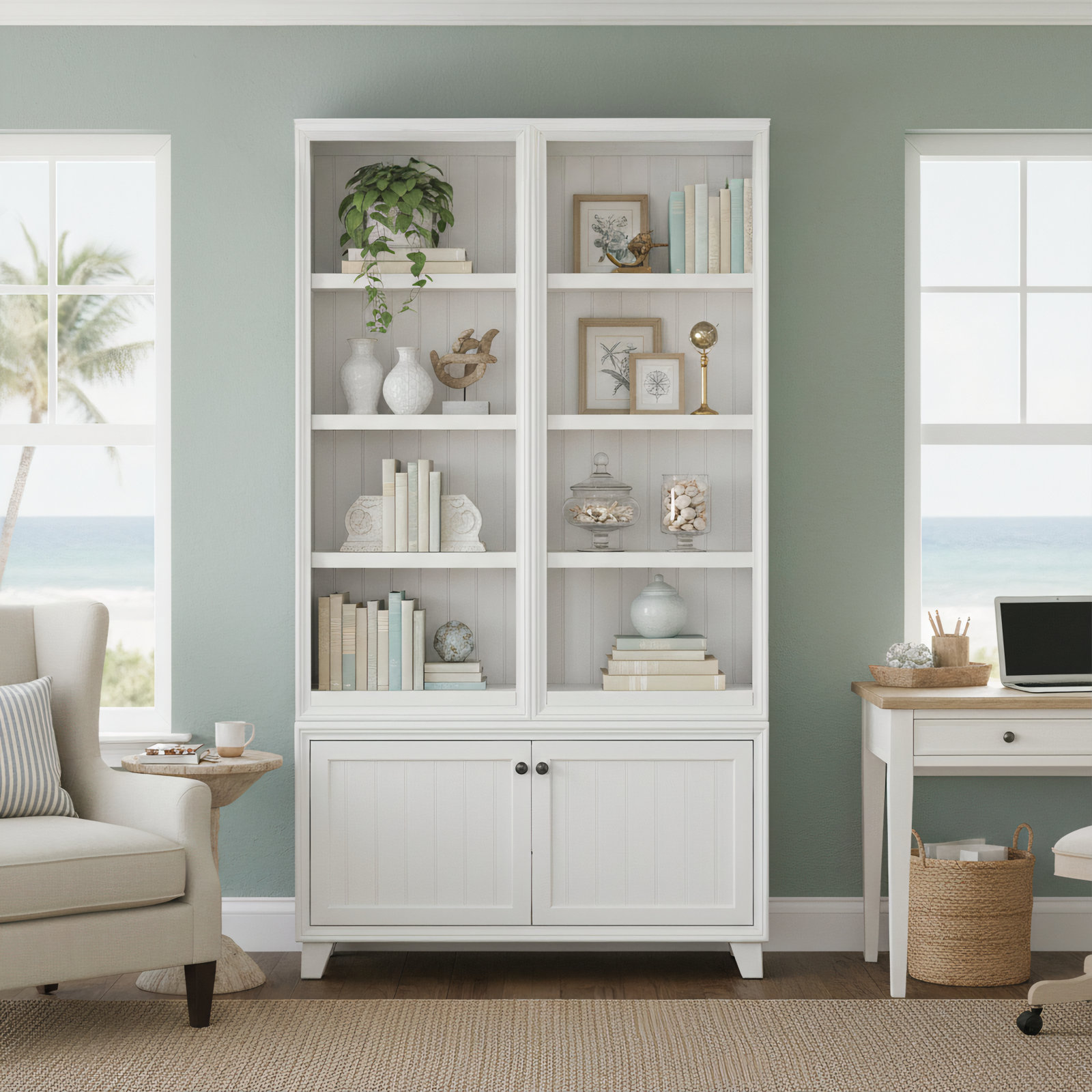 Satie 48" Bookcase, White