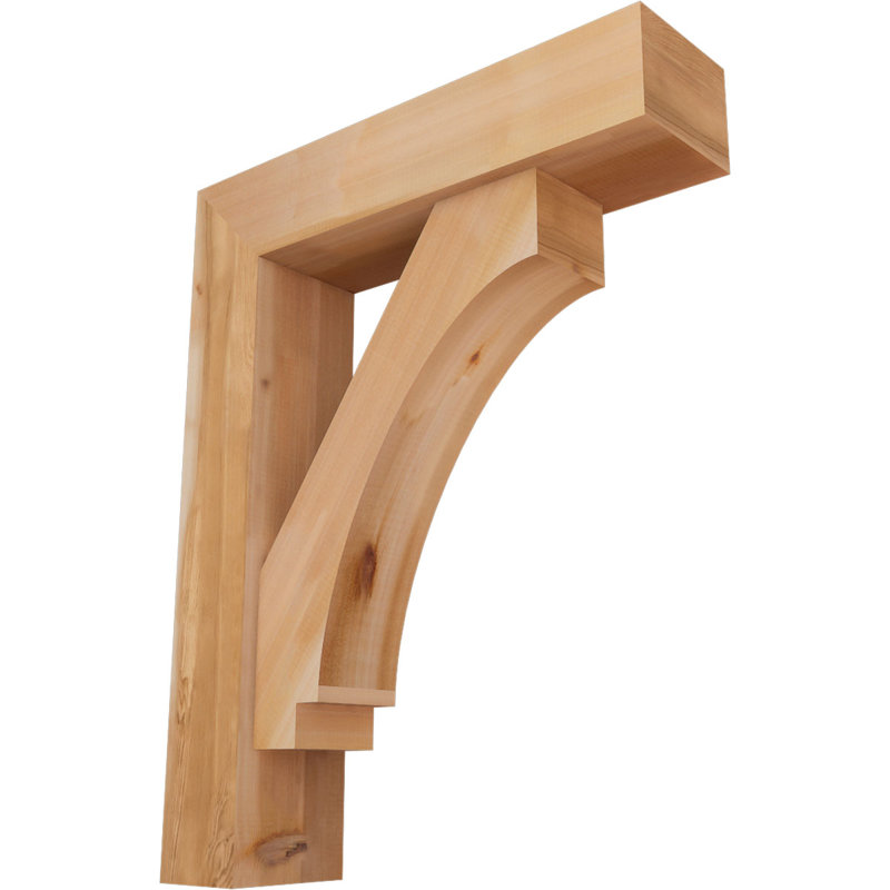 Support de bloc impérial avec entretoise décalée, 38 x 30, Cèdre rouge occidental de l 7 1/2 po (lisse)