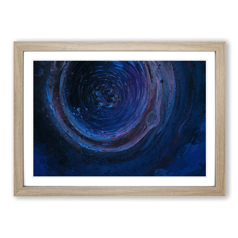 Harmony of the Night in Abstract - Picture Frame Painting Print, Oak Framed, 36cm H x 48cm W x 2cm D