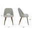 Chaises de salle à manger Aunnika en noyer capitonné, ensemble de 4-332903115