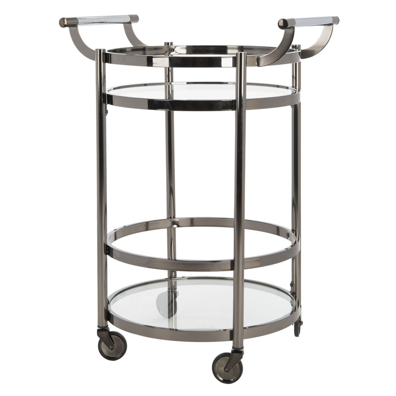 Metal Bar Cart, Gun Metal