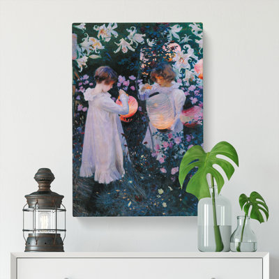 Carnation, Lily, Lily, Rose by John Singer Sargent - Wrapped Canvas Painting