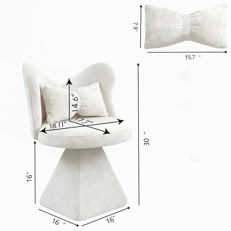 Chaises de salle à manger pivotantes, Blanc