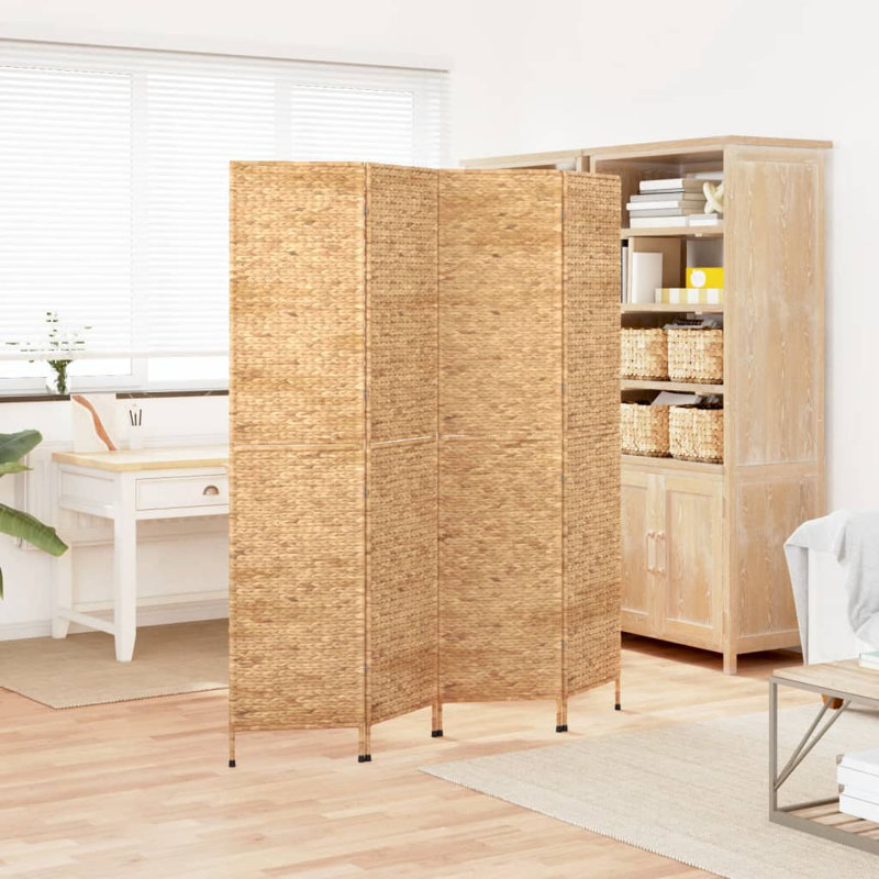 Cotreau 180cm H Metal Folding Room Divider, Light Brown, 4, 180cm H x 163cm W