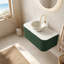 Meuble-lavabo suspendu de 91 cm avec tiroir de rangement et lavabo blanc mat-1666082828-1666082831