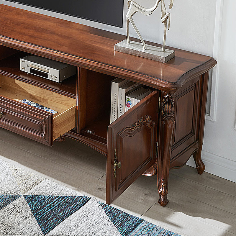 Meuble télé avec rangement American Retro, H 24,02 po x L 78,74 po x l 17,32 po
