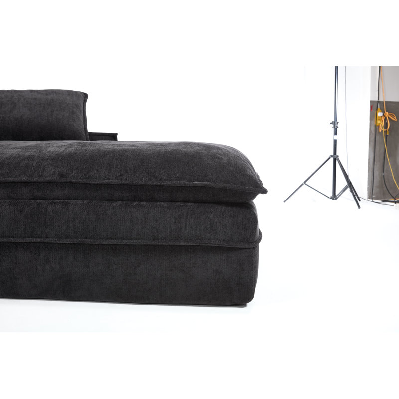 Canapé modulaire Boneless Modern Minimalist, Noir