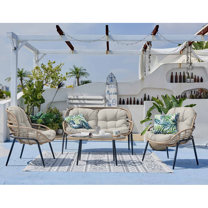 Chaise longue d'extérieur en métal Allmeria