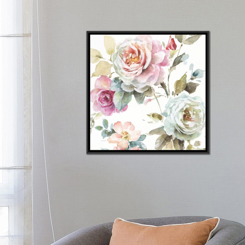 «Beautiful Romance V», impression sur toile tendue, H 18 po x l 18 po x P 1,5 po, Toile avec cadre noir