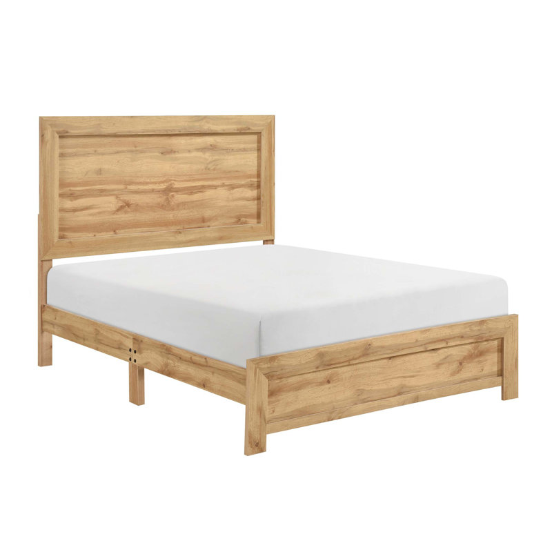 Grand lit 1pc charme rustique contemporain, Grand lit