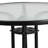 Amlie 31.5" Round Tempered Glass Metal Table with Smooth Ripple Design Top-86859275