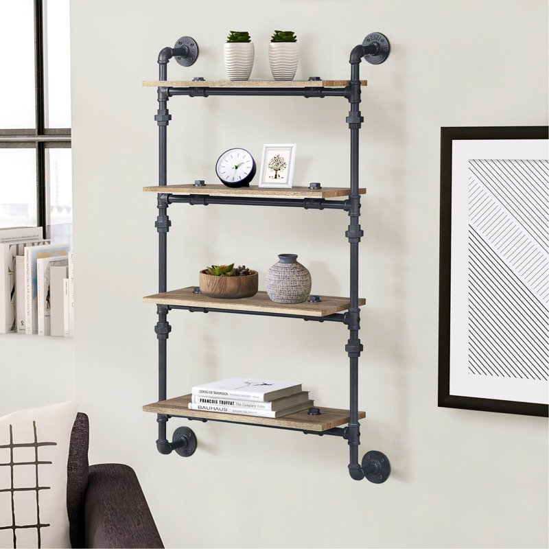 Rectangle 4-Tier Wall Shelf