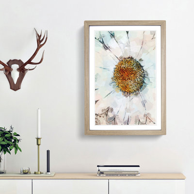 A White Daisy in Abstract - Framed Print
