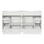 Meuble-lavabo double 60 po avec lavabo double en résine, armoire moderne avec 4 tiroirs à fermeture douce et 4 portes, blanc