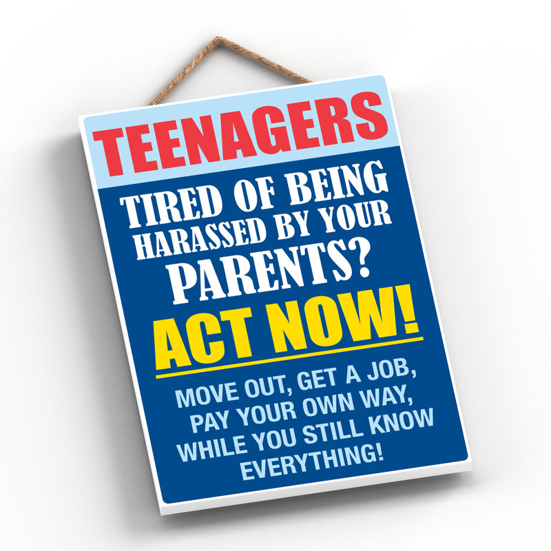 Tired Teenagers - Print on MDF