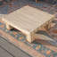 Table basse d'extérieur carrée en aluminium