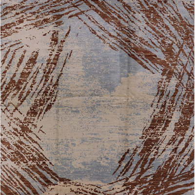 Tapis brun à motif oriental