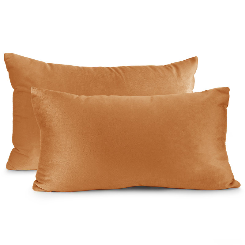 Velvet decorative Throw Pillow Cover, Rust