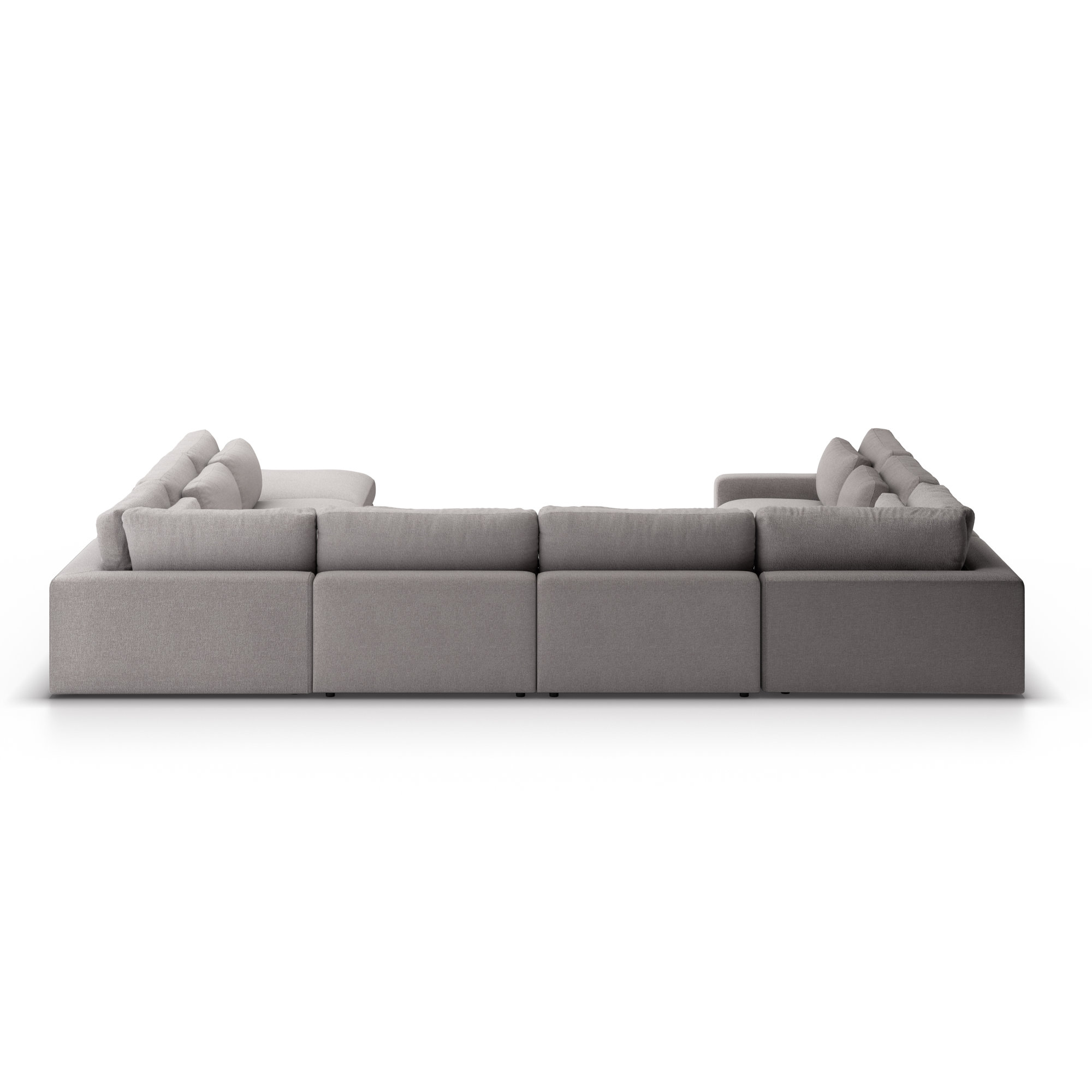 Zoni Modular Upholstered U-Sectional, Chess Pewter
