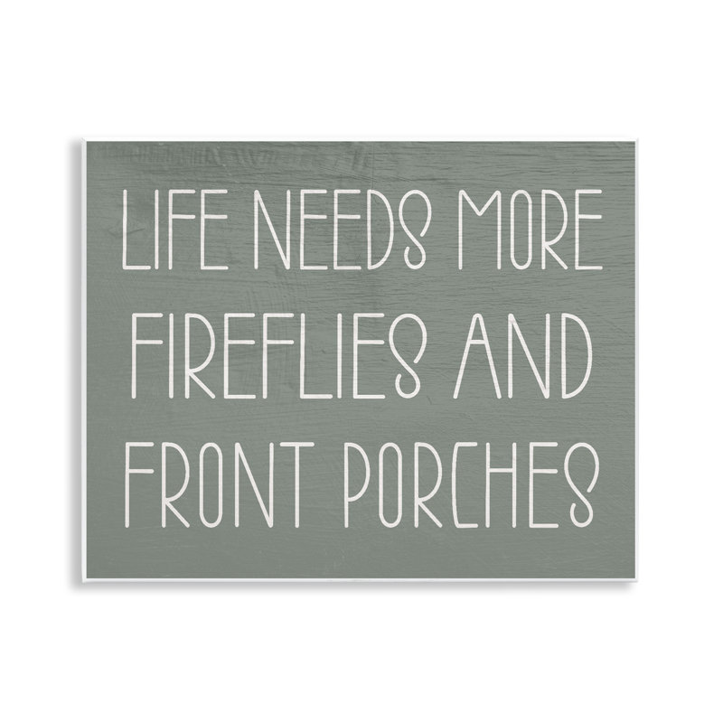 Plaque murale Fireflies & Front Porches, design par Lil 'Rue