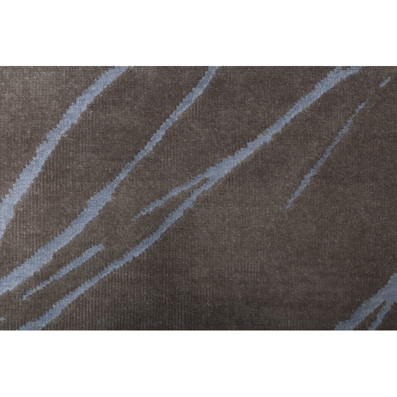 Handmade Cotton and Silk Abstract Area Rug