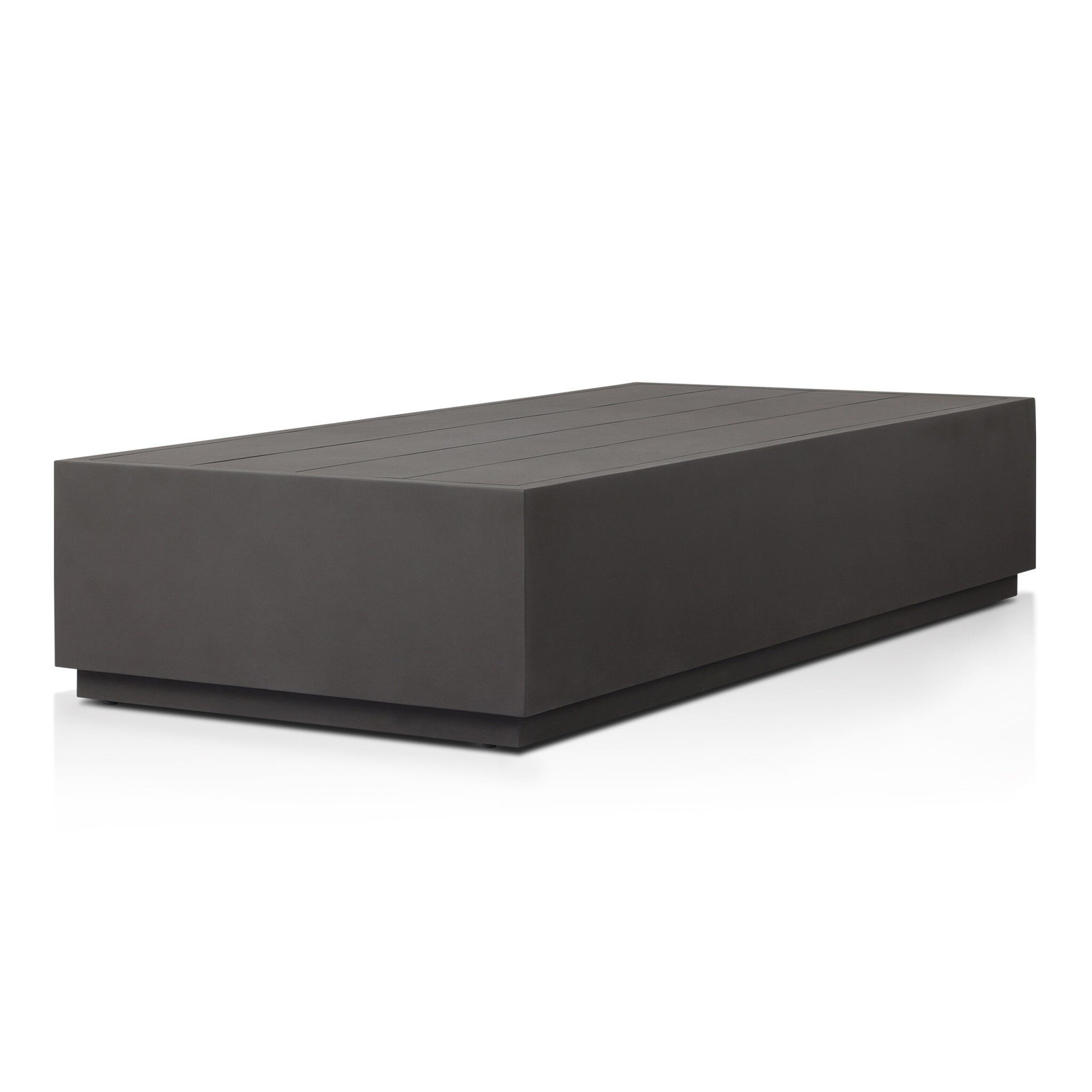 Myrna 70'' Aluminum Outdoor Coffee Table, 15.25" H x 35" W x 55" L