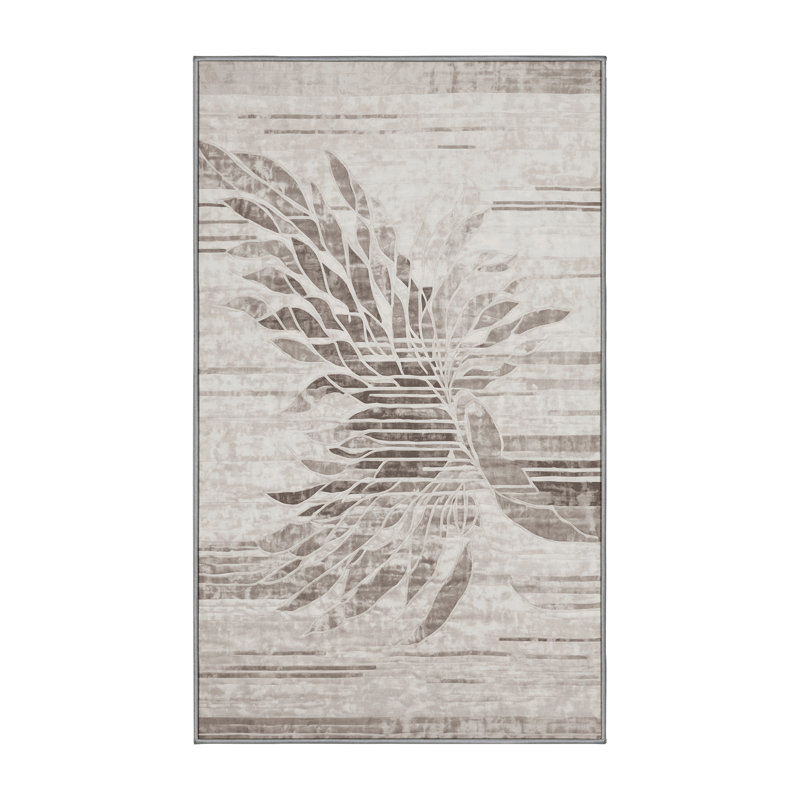 Silky Soft Plush Gray Area Rug, Rectangle 7' x 9'