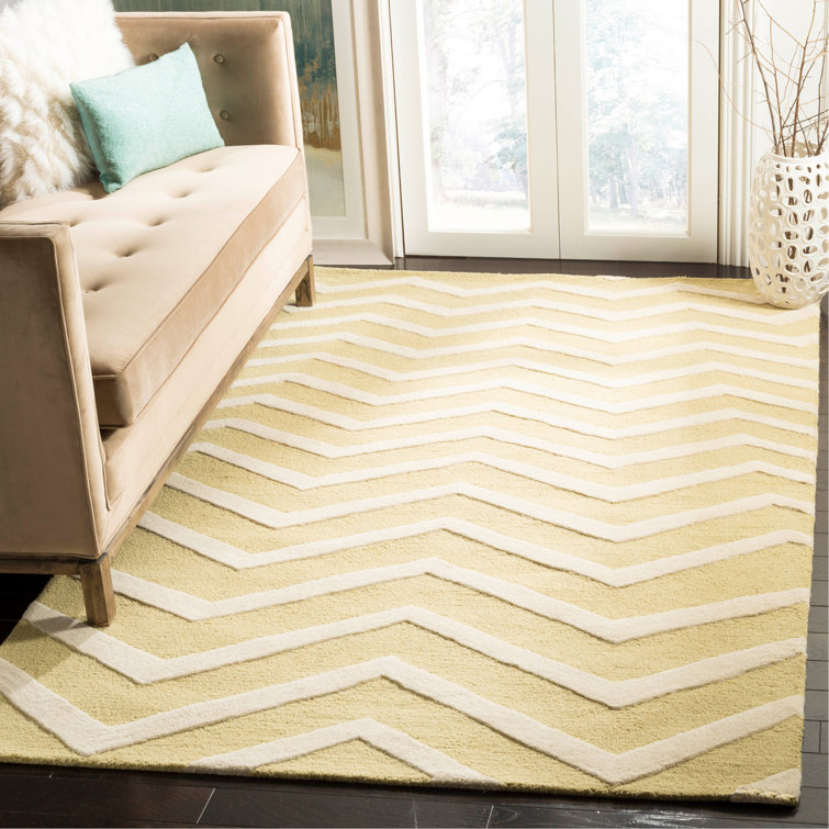 Sanyla Hand Tufted Wool Chevron Rug