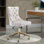 Chaise de bureau en velours à roulettes réglable en hauteur et pivotante à 360 ° Cutburth-78353191