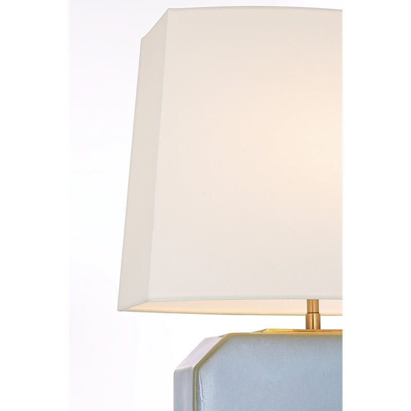 Thomas O'Brien Table Lamp, Silk Blue, 25.75" H x 15.5" W x 9" D