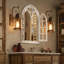 Miroir mural de fenêtre en bois Farmhouse-43064312-43064314