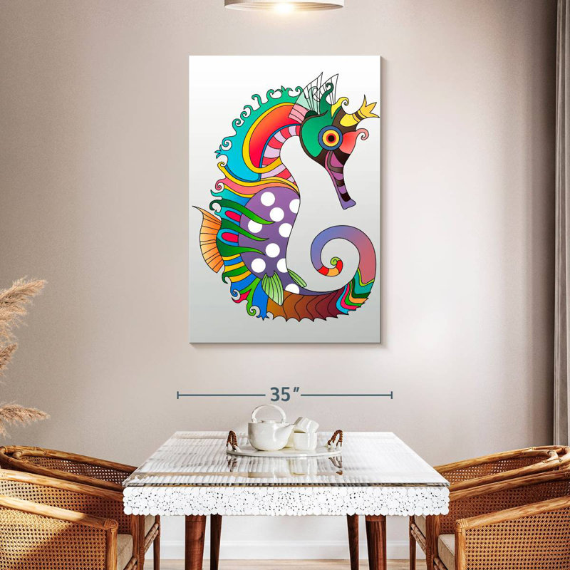 Hippocampe coloré Brampt, H 48 po x l 32 po