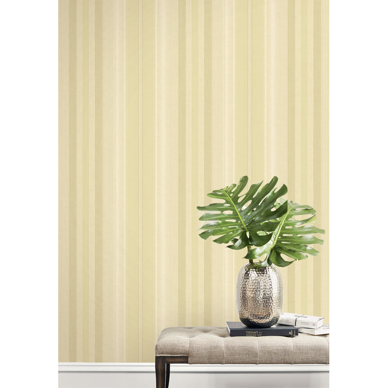 Rouleau de papier peint L 33 pi x l 20,5 po, Or métallique / beige