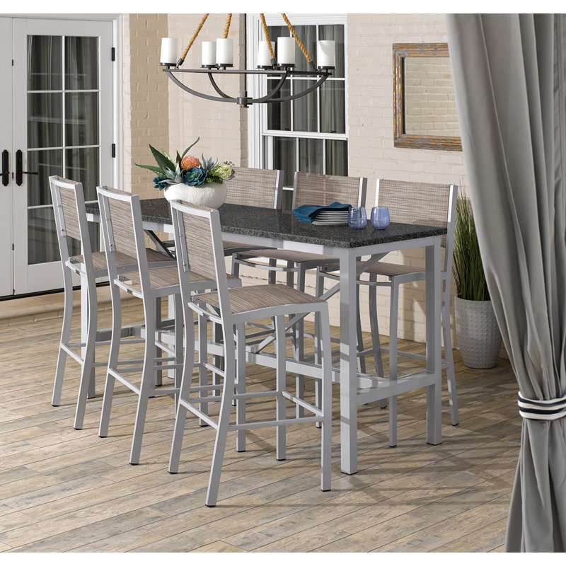 Travira Outdoor Bar Stool, Bellows