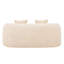 Canapé de compression beige pour petits espaces de bureau, sans assemblage, rembourrage à haute densité crème incurvé avec accoudoir rond et 2 coussins pour chambre à coucher, style élégant-431437406