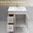 36'' Bathroom Vanity Sink Base with Drawers Cabinet in White Shaker