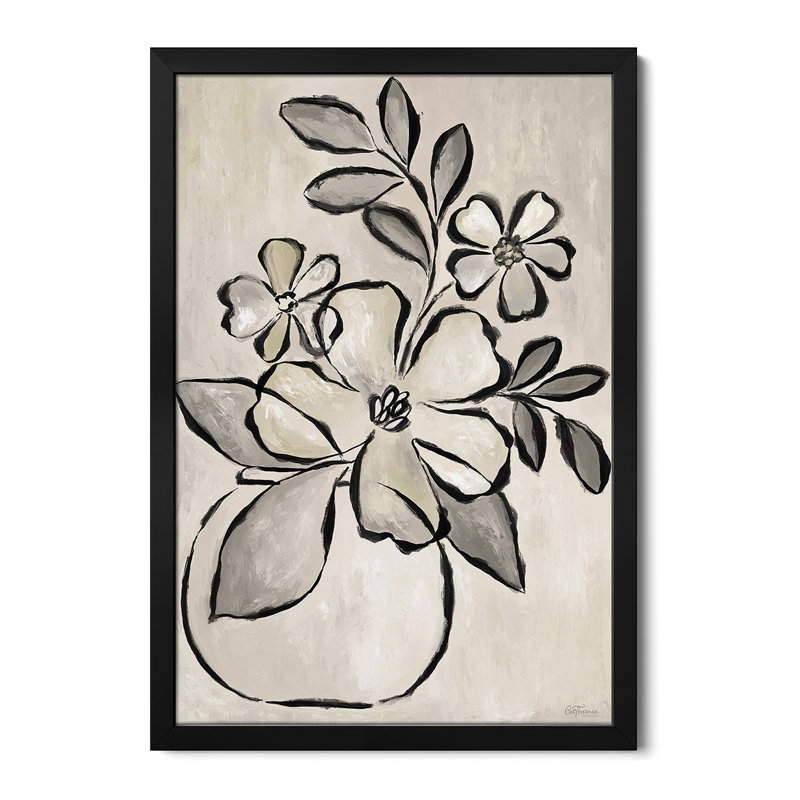 Vase floral - reproduction d'art mural - affiche de galerie, H 24 po x l 16 po