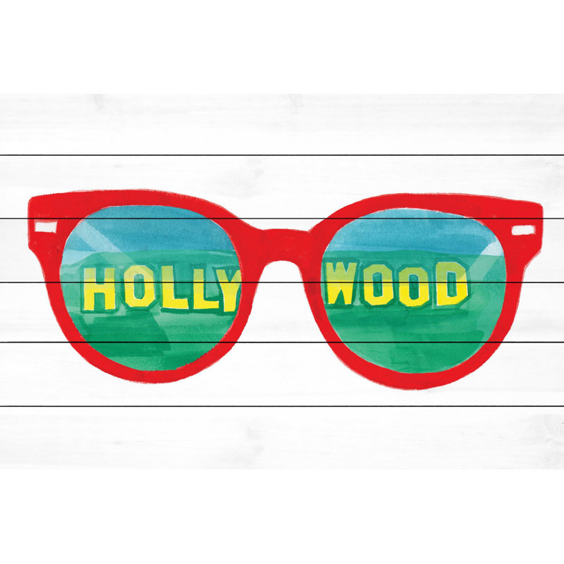 Hollywood Glasses by Molly Rosner - No Frame Painting on Wood, 61cm H x 91cm W