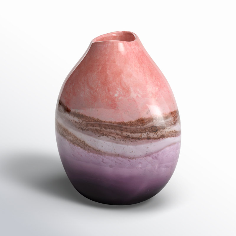 Zaelyn 10.25'' Handmade Glass Table Vase