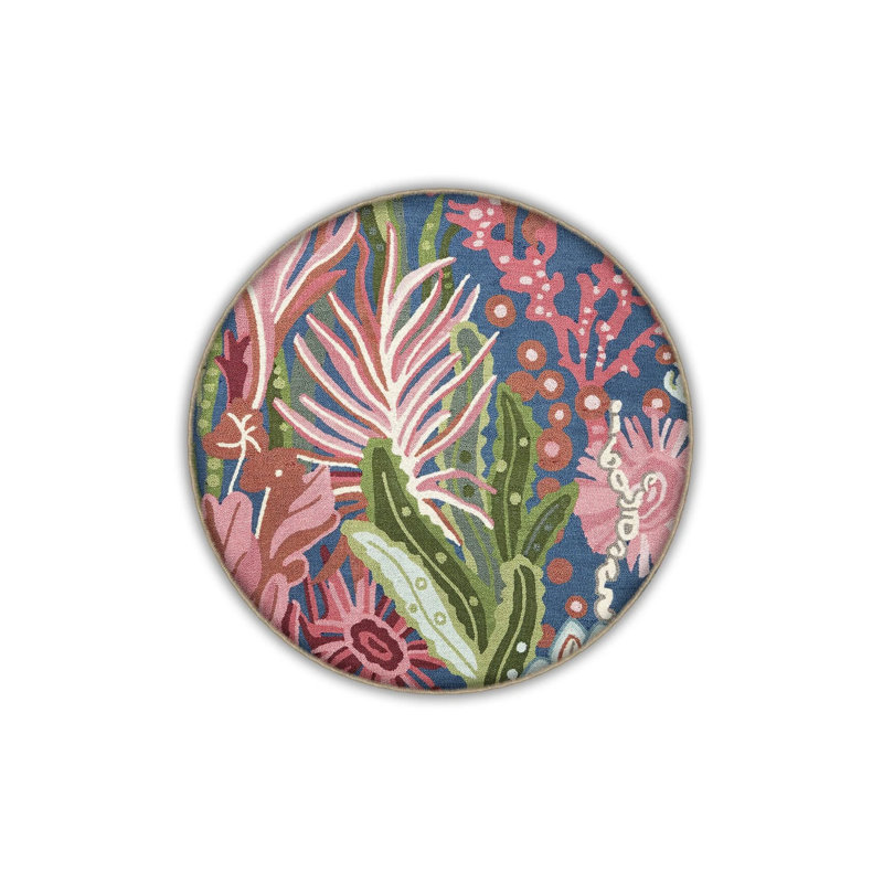 Multicolored Mixed Plant And Flower Patterned Modern Decorative Carpet, Rectangle 2'4" x 4'