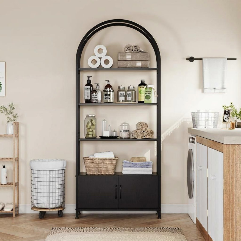 181.61cm H x 80cm W Iron Bookcase