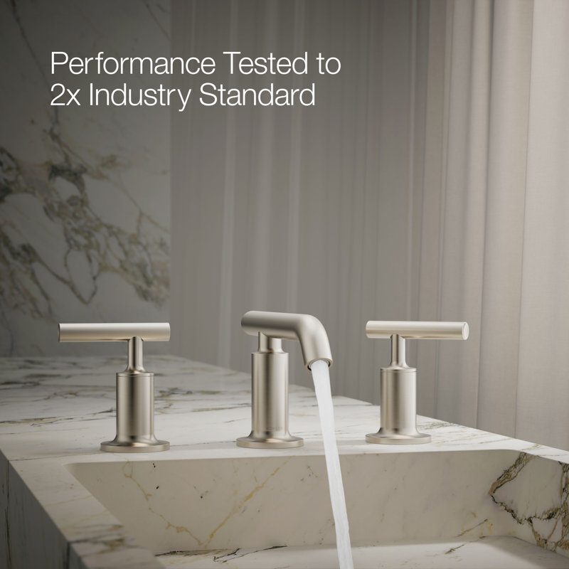 Purist Widespread Bathroom Faucet with Drain Assembly, Vibrant Brushed Nickel