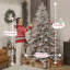 Arbre de Noël 7 pi, pin entièrement floqué, assemblage facile-782789473