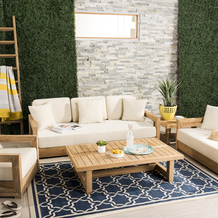 Melrose 5 - Piece Teak Sofa Seating Group with Cushions